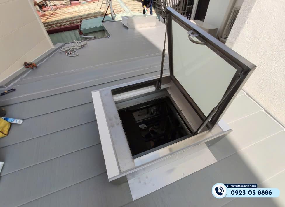 Giếng trời thông minh kết hợp Nắp thăm trần 1100x900 (mm) - Ảnh 6