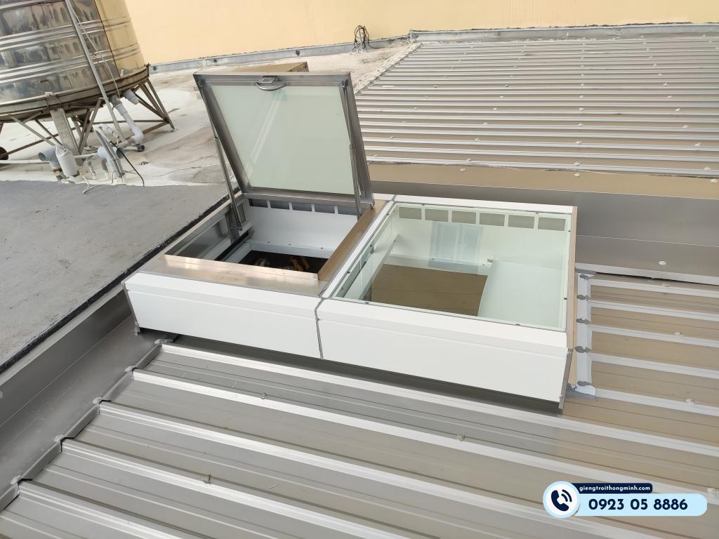 Giếng trời thông minh kết hợp Nắp thăm trần 1100x900 (mm) - Ảnh 7
