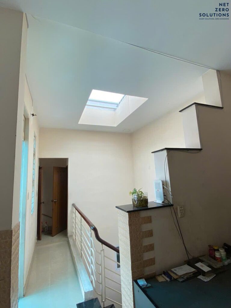 Giếng trời thông minh lắp trên mặt bê tông