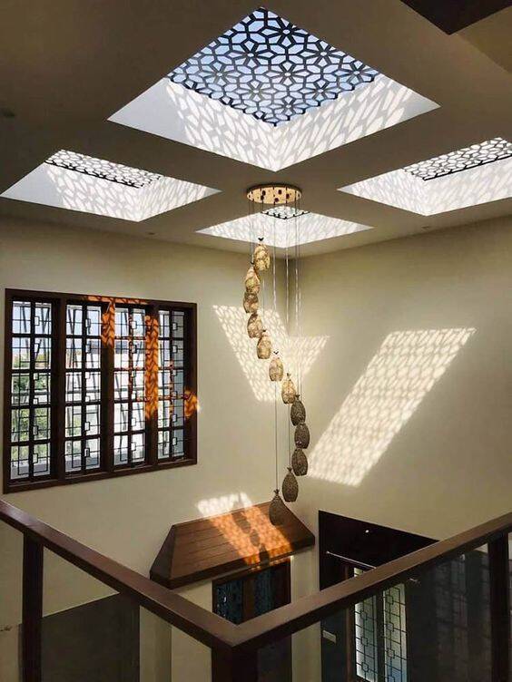 Đèn thả giếng trời đẹp