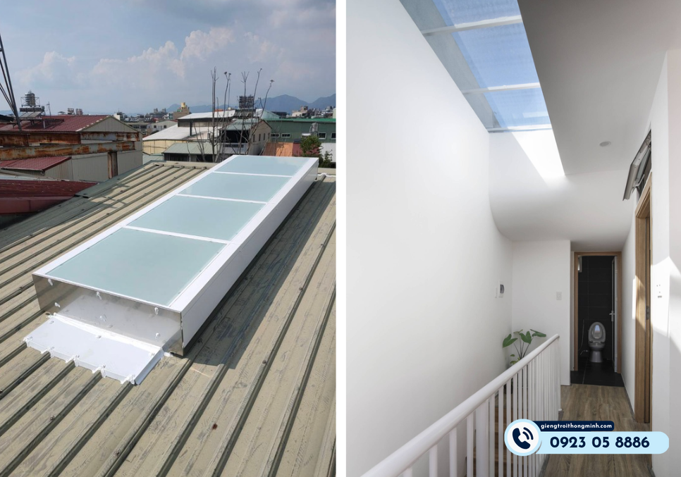 Giếng trời thông minh Lấy sáng thông gió loại to 1300x900 (mm) - Ảnh 5