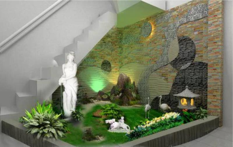 Tranh đá giếng trời chạm khắc 3d
