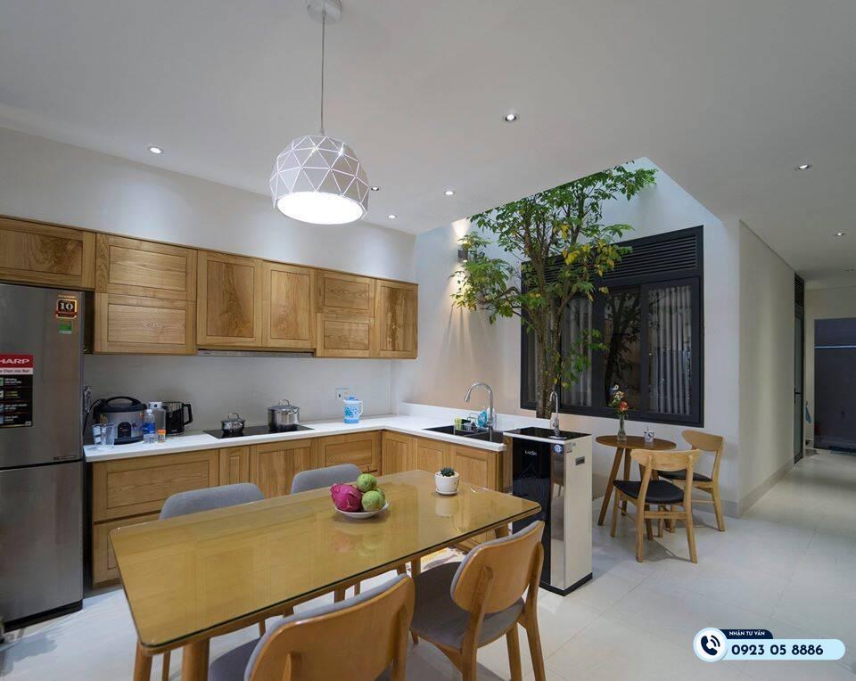 mẫu đặt bếp dưới giếng trời