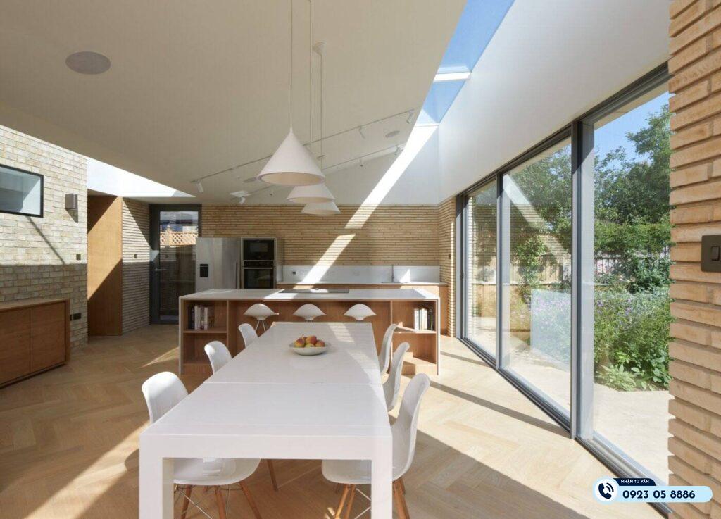 mẫu đặt bếp dưới giếng trời