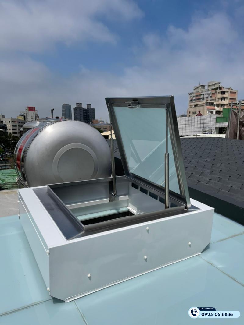 giếng trời cho nhà cấp 4 có mái che