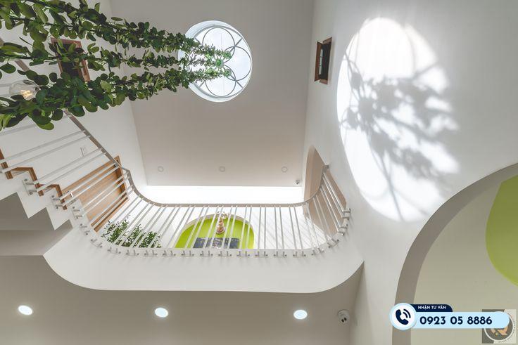 vị trí giếng trời cho nhà ống 2 tầng