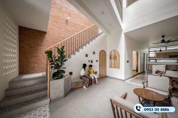 giếng trời cầu thang nhà ống