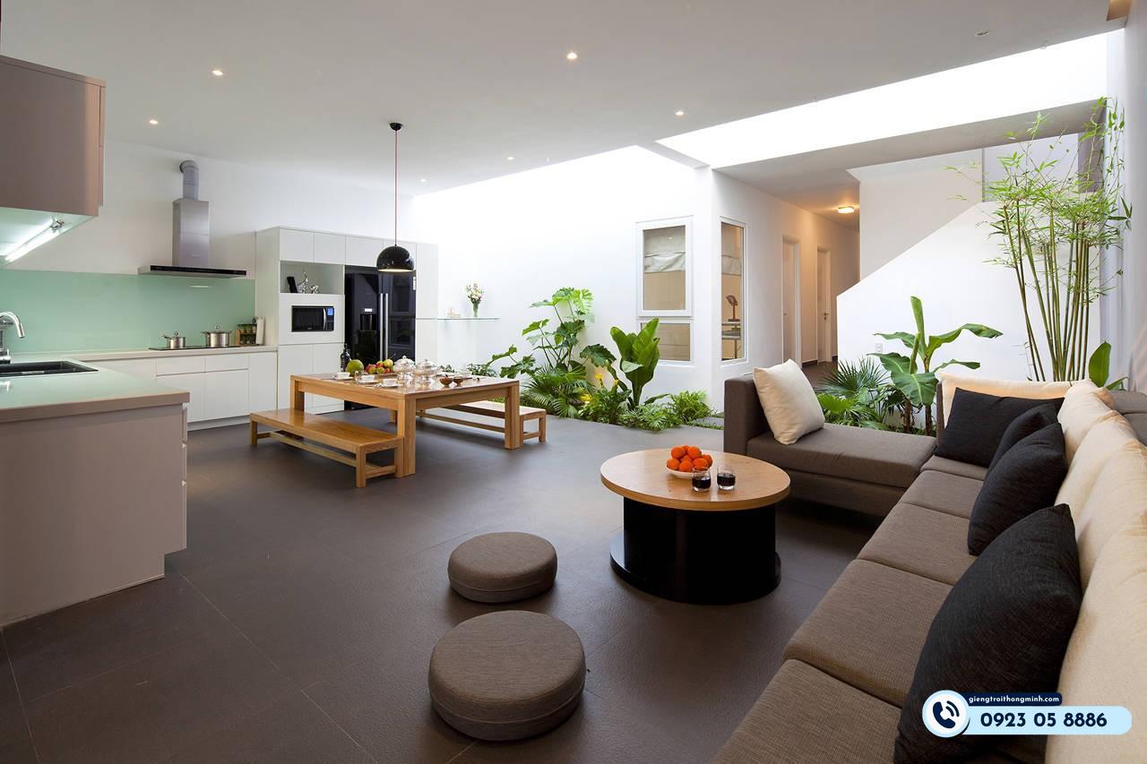 giếng trời phía sau nhà cấp 4