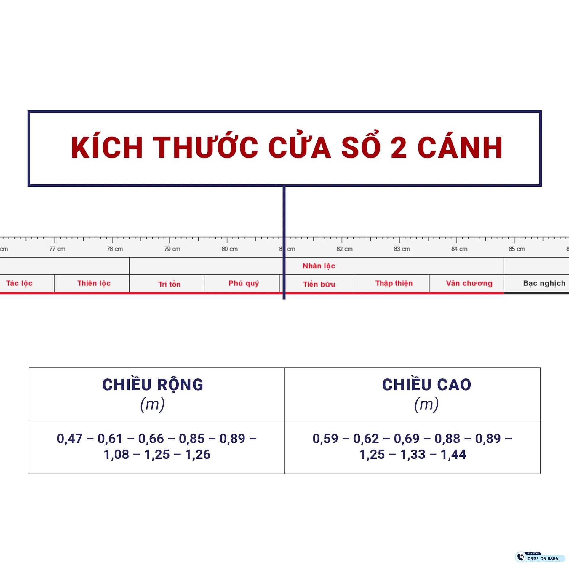kích thước thông thủy