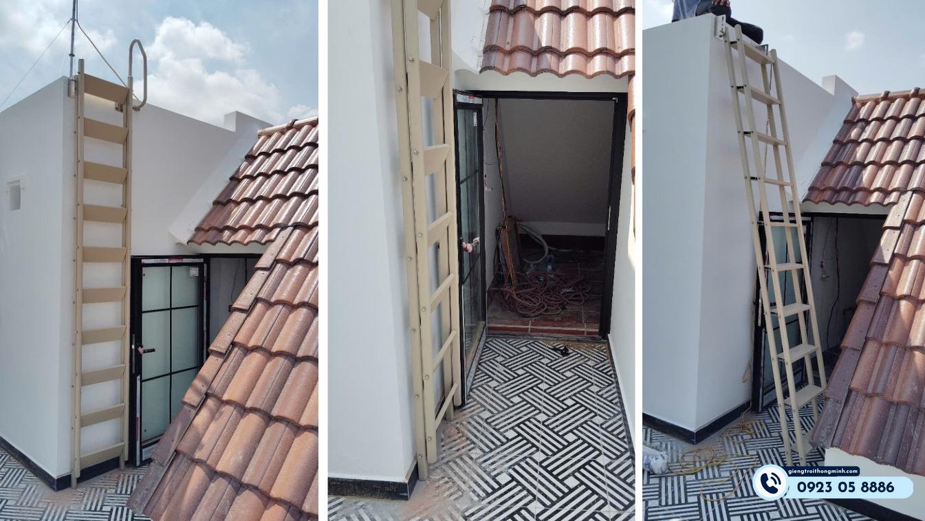 thang gấp lên mái cho biệt thự