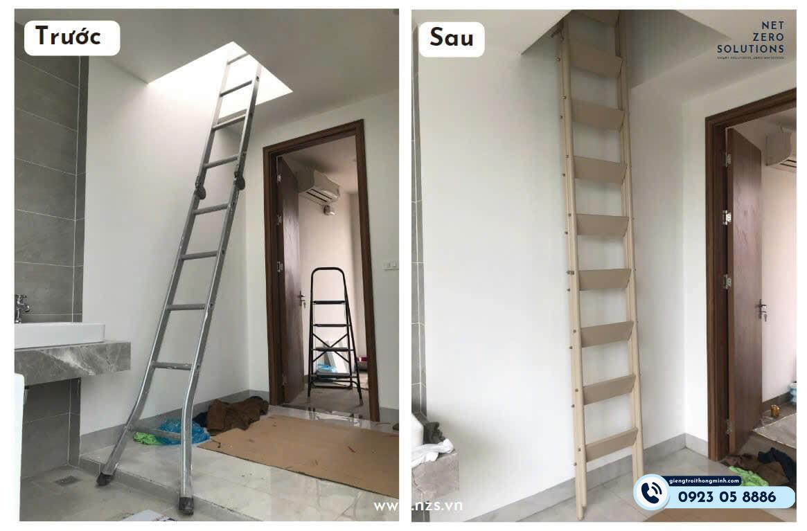 thang gấp thông minh thiết kế cao cấp