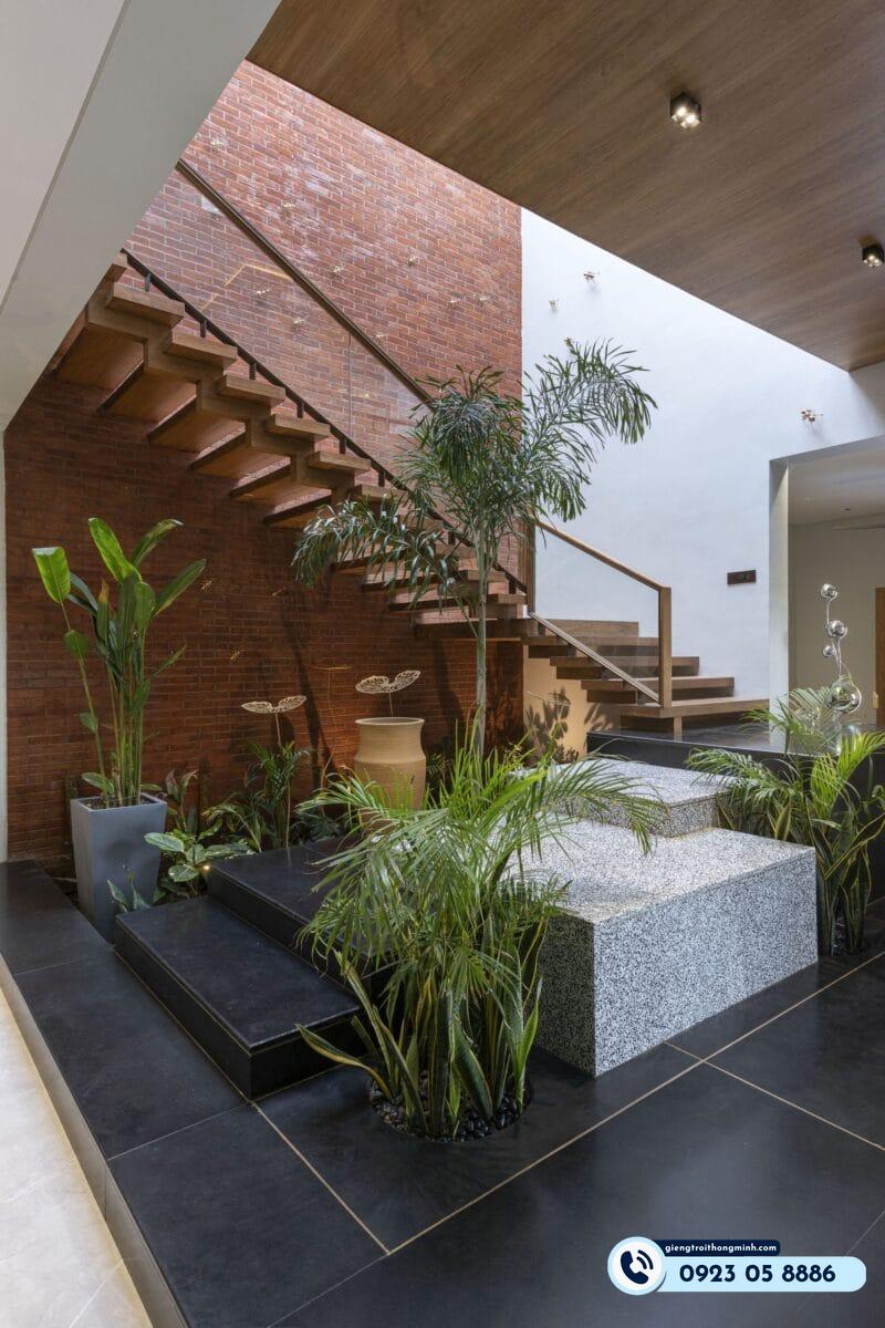 cách trang trí giếng trời