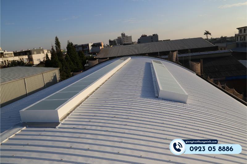 giếng trời cho nhà xưởng mái tôn