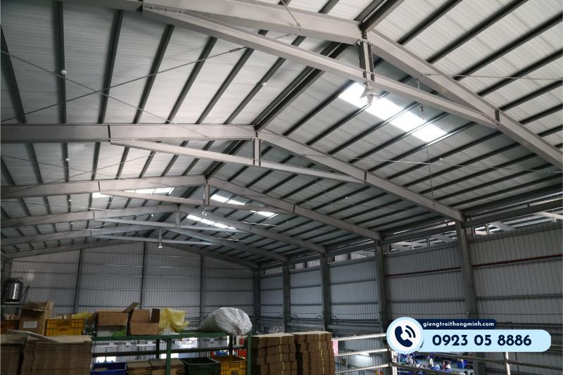 giếng trời cho nhà xưởng mái tôn