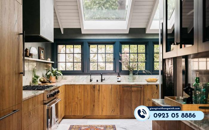 vị trí lắp đặt giếng trời cho nhà bếp