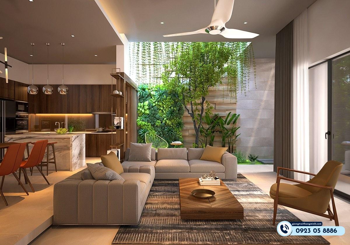 giếng trời phòng khách