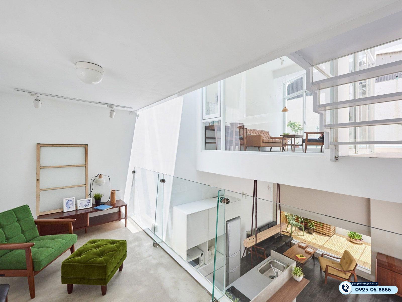 nhà 2 tầng có giếng trời đẹp