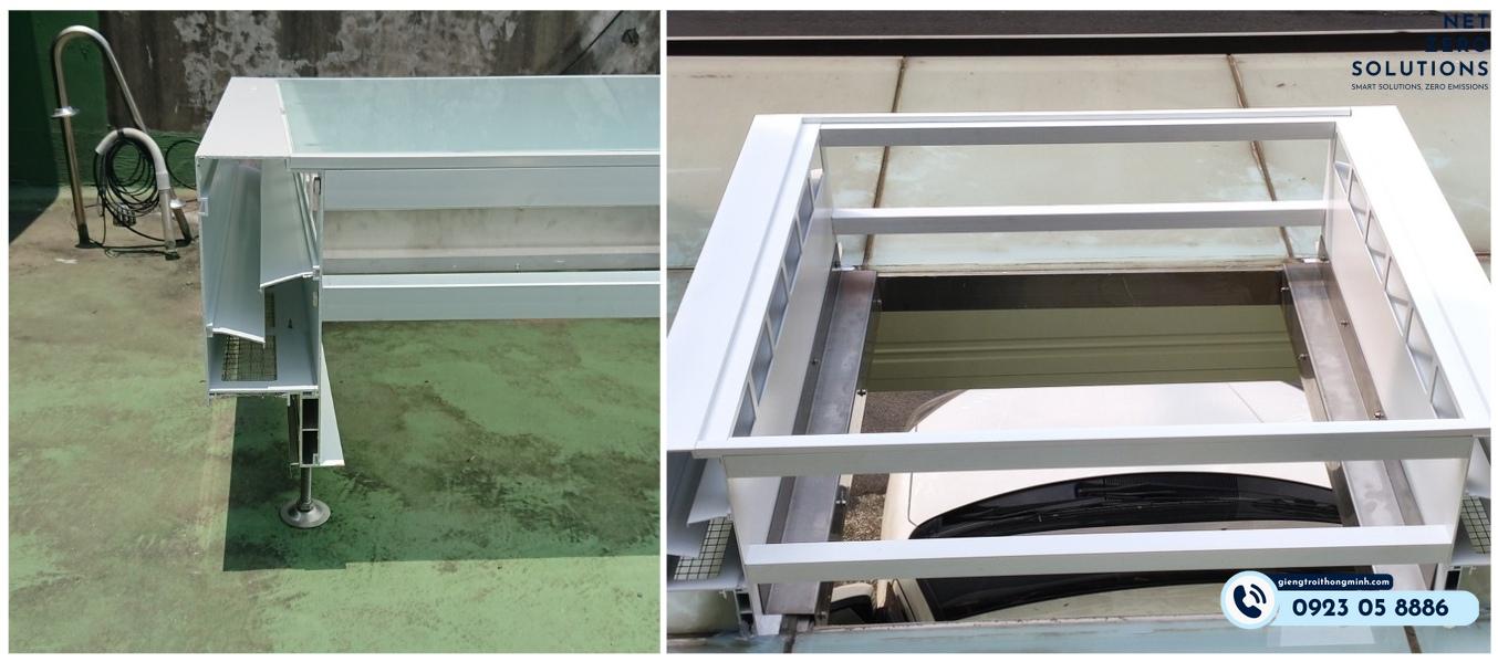 Khung nhôm Giếng trời thông minh