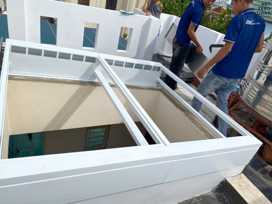 Khung nhôm Giếng trời thông minh Firsky Đài Loan 1100x900 (loại nhỏ) - Ảnh 4