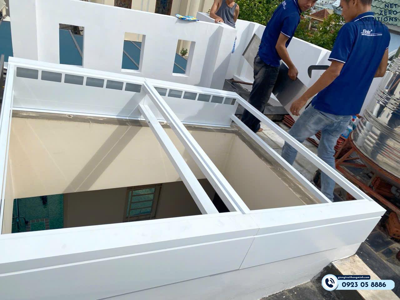 Khung nhôm Giếng trời thông minh Firsky Đài Loan 1100x900 (loại nhỏ) - Ảnh 4