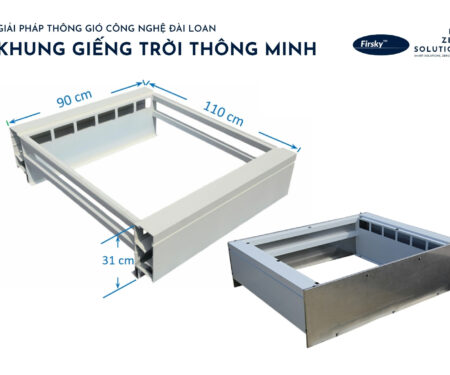 Khung nhôm Giếng trời thông minh Firsky Đài Loan 1100x900 (loại nhỏ)