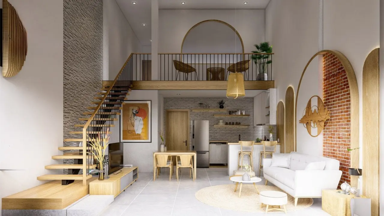 số bậc cách bố trí cầu thang gác lửng