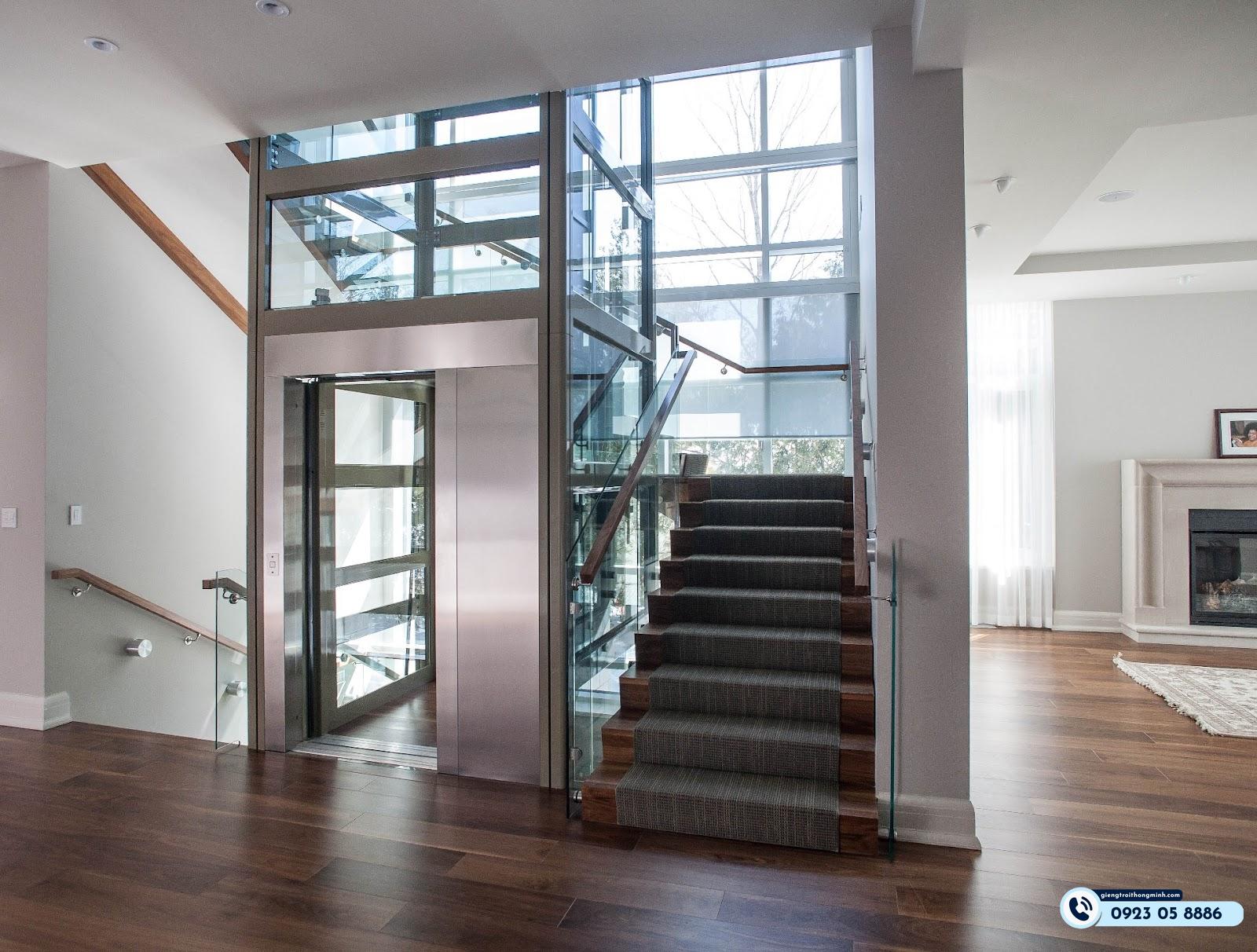 ưu điểm giếng trời thang máy