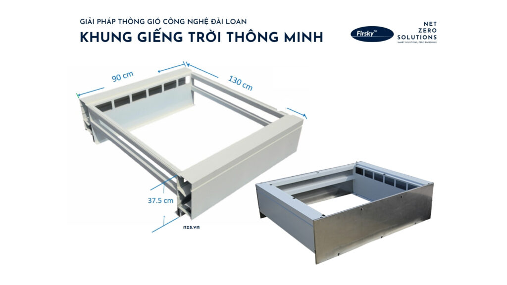 Khung nhôm Giếng trời thông minh Firsky Đài Loan 1300x900 (loại lớn)