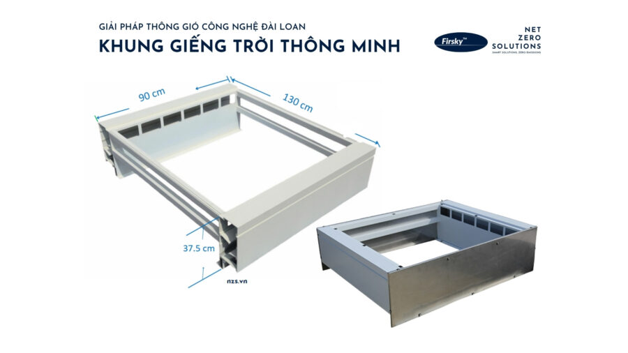 Khung nhôm Giếng trời thông minh Firsky Đài Loan 1300x900 (loại lớn)
