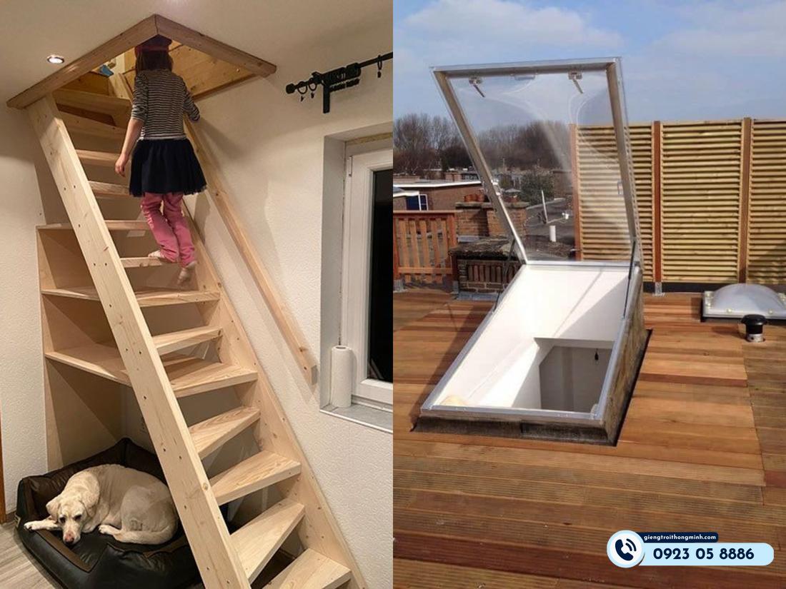 tiêu chuẩn Kích thước thang lên mái