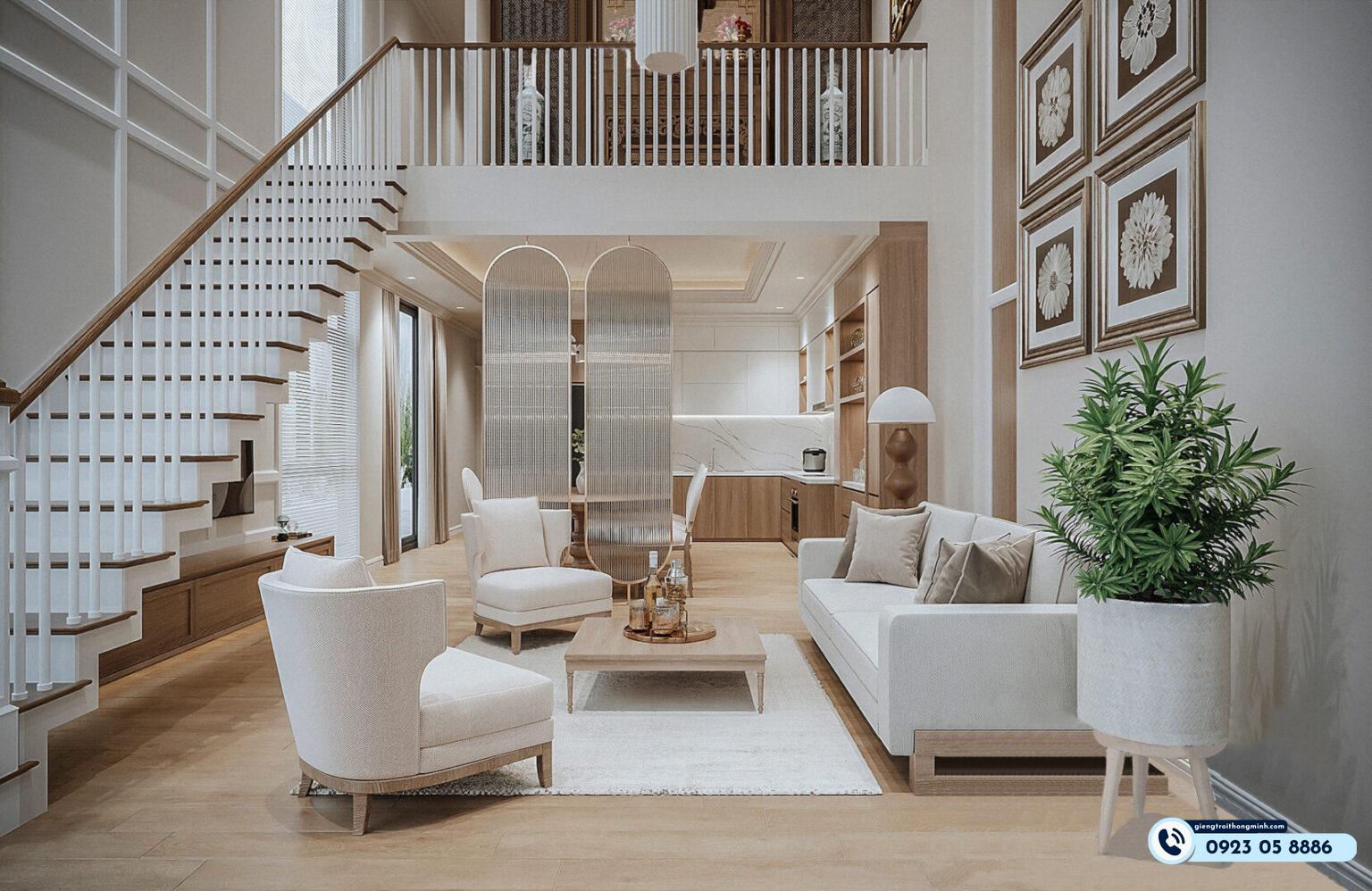 ưu điểm nhà gác lửng có giếng trời