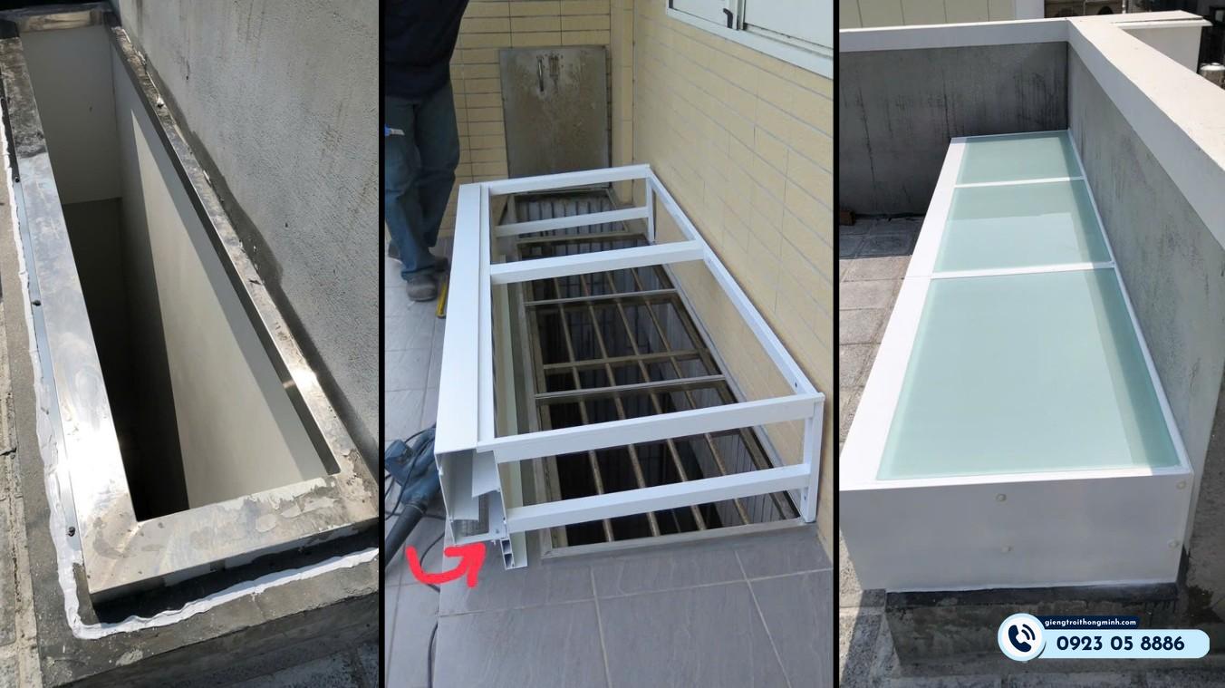 Giếng trời thông minh cho ô chờ kích thước có sẵn