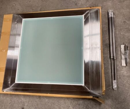 Piston lò xo trợ lực inox cho Giếng trời thông minh kết hợp nắp thăm trần + Kèm bát gắn