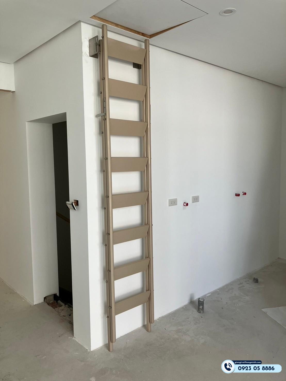 mẫu cầu thang gác lửng nhà cấp 4