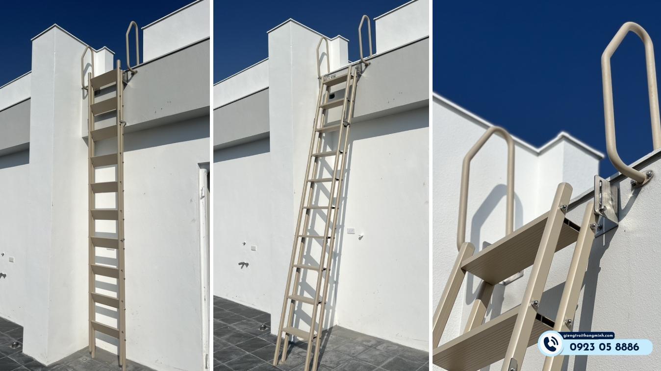 thang nhôm có tay vịn