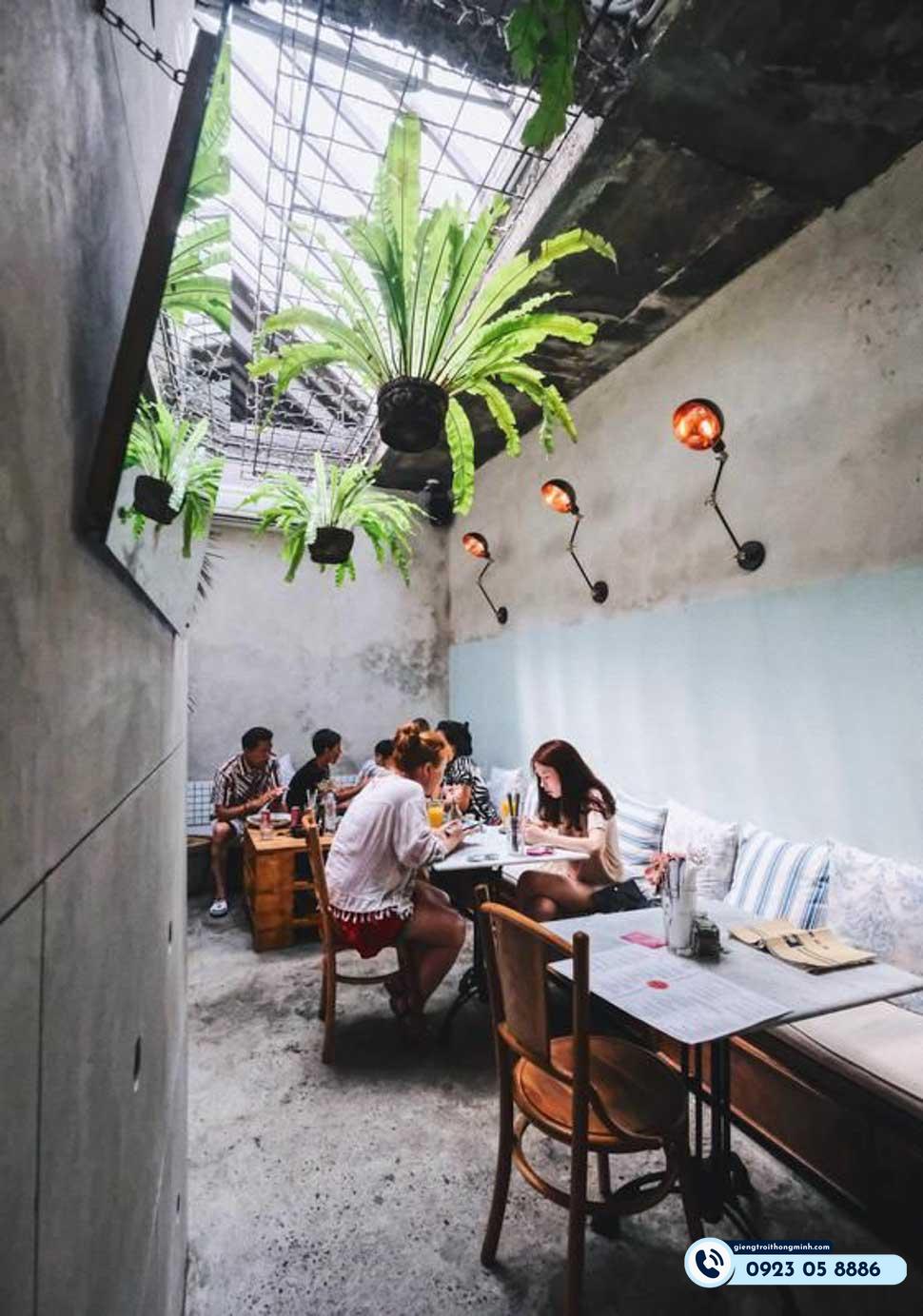 quán cafe có giếng trời