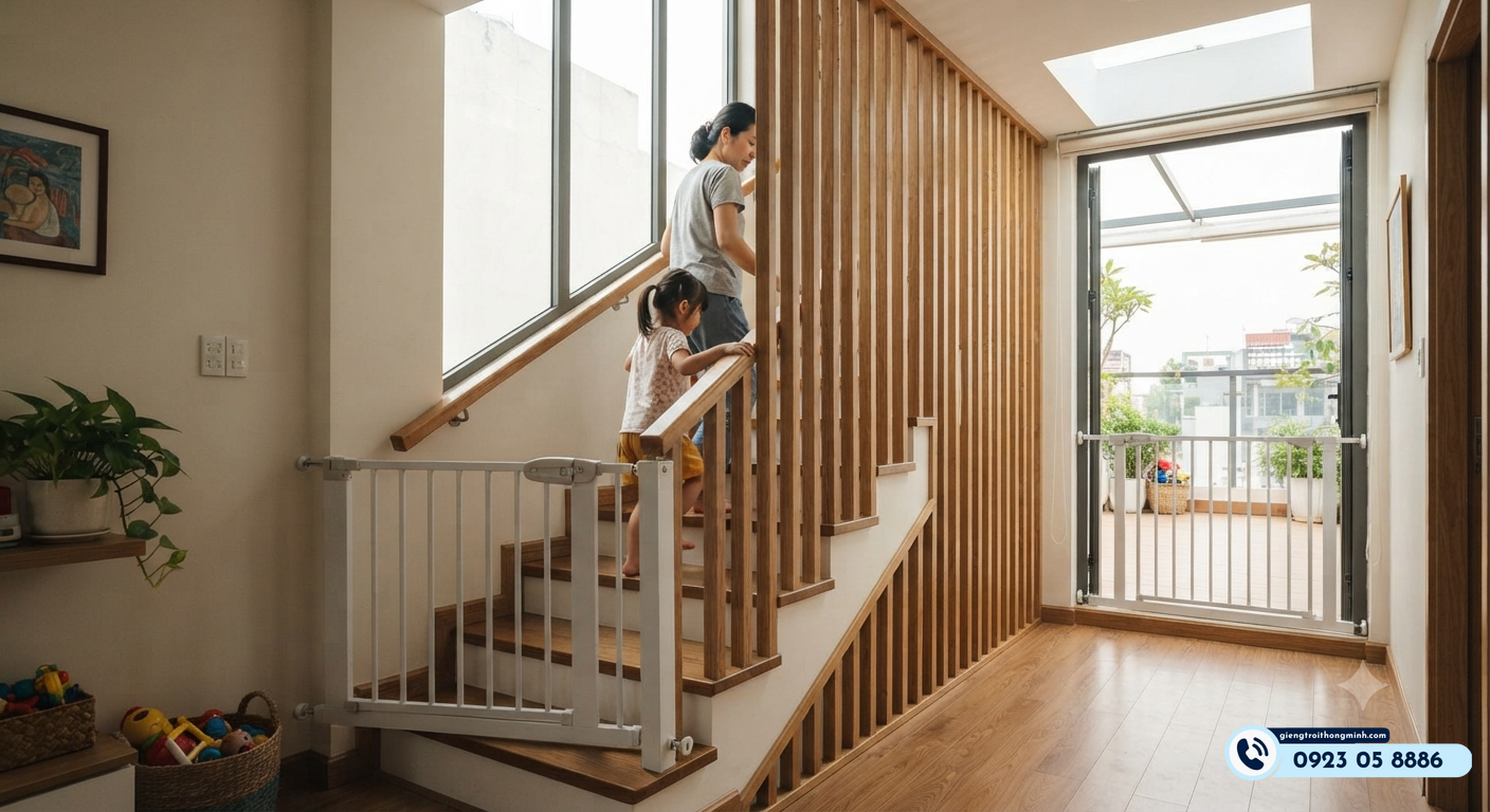 có nên làm cầu thang lên sân thượng